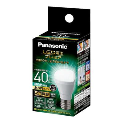 【日本直邮】松下LED灯泡 17mm/40w 自然光 LDA4NGE17Z40ESW2