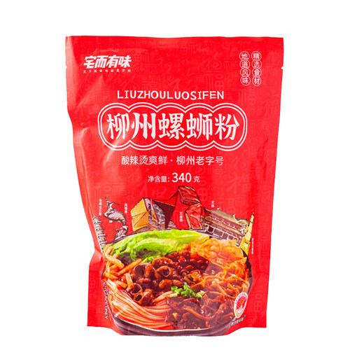宅而有味螺蛳粉广西柳州大份量340g*5原味袋装正宗酸辣粉螺丝粉