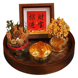 创意招财猫入户玄关装饰摆件中古风客厅搬家乔迁新居之喜礼物全套