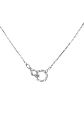 银色轻奢项链吊坠女款2025