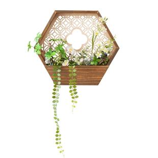 阿楹 楼梯茶室古风墙面装饰画 背景墙上绿植挂件墙壁仿真花藤摆件