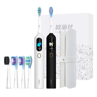 欧丽丝G16声波扫振电动牙刷成人标配4支原装刷头情侣充电式男女