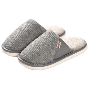 利达妮棉拖鞋男款冬季室内家居防滑2026新款居家加绒拖鞋冬天男士