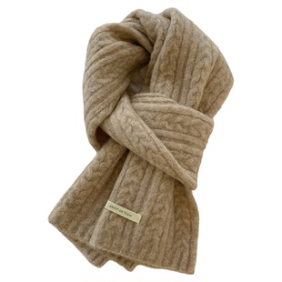 围巾女款2025新款冬季加厚韩系氛围感羊毛混纺学生秋冬天情侣围脖