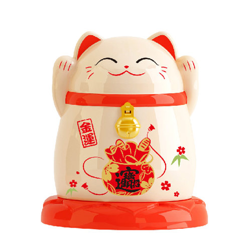招财猫个性牙签盒卡通家用牙签筒创意可爱餐厅简约塑料高档牙签桶