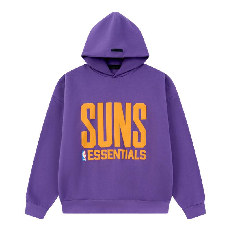 NBA SUNS X FEAR OF GOD ESSENTIALS太阳队联名款男长袖连帽卫衣