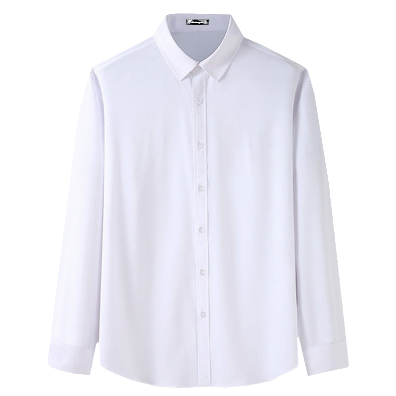 送领带白衬衫男长袖jkdk制服纯色衬衣休闲短袖上衣工装抗皱轻薄