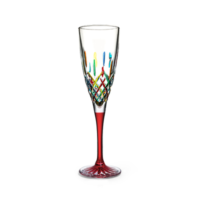穆拉诺圣殿彩色高脚酒杯