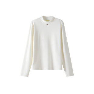 OSA欧莎羊毛混纺长袖T恤2025秋冬女装气质百搭保暖内搭打底衫上衣