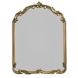 欧式宫廷风复古雕花化妆镜高级led智能浴室镜轻奢壁炉玄关装饰镜