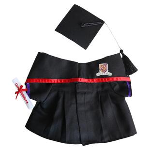 毕业公仔袍学士服博士帽硕士熊小熊玩偶娃娃香港中文大学同款订制