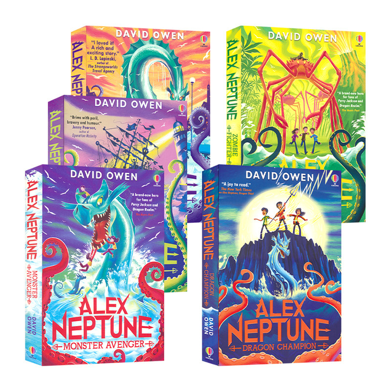 Usborne Alex Neptune David Owen 亚历克斯·尼普顿 5册 冒险与成长主题 中高级章节小说 9-12岁课外读物 平装 英文原版进口图书