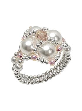 珍珠戒指纯银925原创小众设计戒指轻奢高级感通勤百搭纯手工编织