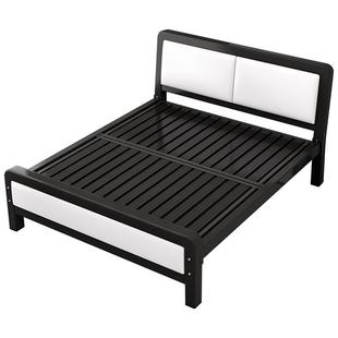 铁艺床双人床家用1米8现代简约经济型出租房1.52单人不锈钢铁架床