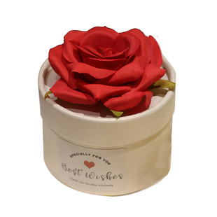 玫瑰花喜糖盒高级感小号圆筒结婚糖盒免折叠婚礼摆桌欧式婚礼森系