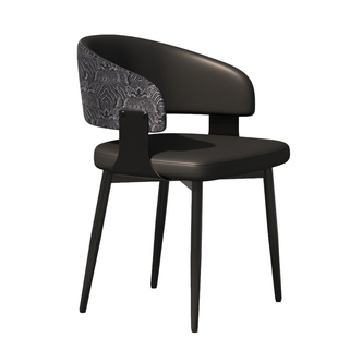 中古风餐椅家用加厚软包结实舒适靠背椅新款轻奢高级意式餐厅椅子