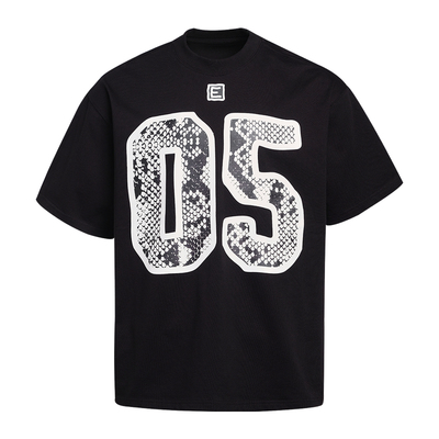 「EU」05蛇纹印花宽松情侣T恤