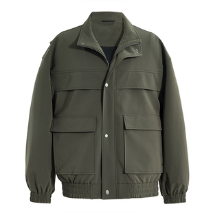 海上公路高尔膜三防夹克男士2025秋季新款简约时尚通勤休闲外套