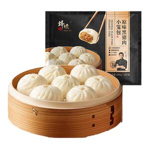 锋味派官方黑猪肉嵊州小笼包手工鲜肉老面包子早餐面点速冻半成品