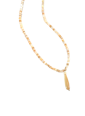 KISOL小米珠串珠水滴吊坠颈链女~