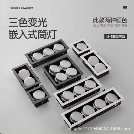 led筒灯天花灯嵌入式双头客厅斗胆智能护眼灯主道gx53无过