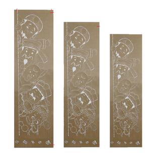 五福临门墙体画墙绘diy镂空模板带颜料财神爷门口画手绘油画填色