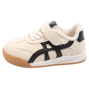 女童阿甘鞋2025秋冬软底防滑运动鞋子加绒保暖板鞋儿童复古糖果色