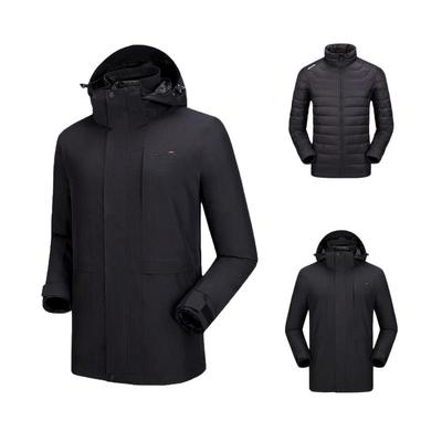 羽绒服可拆卸防风冲锋衣骆驼