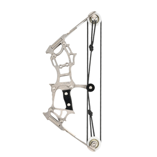 迷你复合弓射箭高精度轮滑弓箭不锈钢小型便携大威力金属迷你小弓