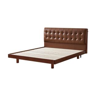 全友家居华夫格头层牛皮双人床2025新款主卧高端大气真皮实木床