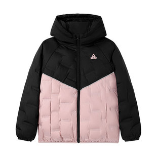 匹克童装羽绒服女童秋冬款儿童冬季户外加厚防寒服女孩白鸭绒冬装