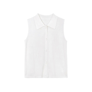 【万能叠搭】官方经典款高品质绵羊毛无袖针织翻领内搭马甲心显瘦