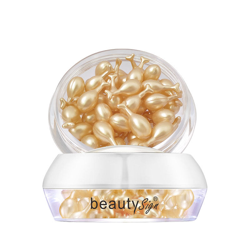 美人符富勒烯抗皱胎盘素精华液修护滋润淡化细纹提亮肤色紧致37粒