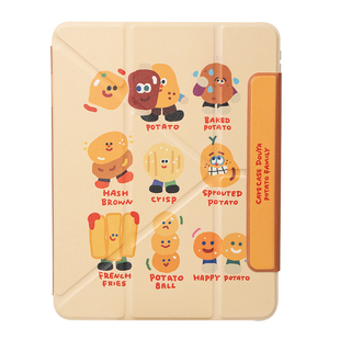 CARECASE 土豆家族iPad磁吸三折式保护套 可爱原创设计 适用苹果iPad Pro10.2寸 11寸 12.9寸 平板Air mini6