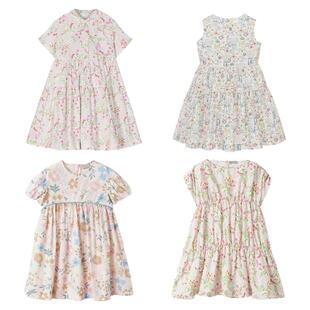 意大利订单 IL GU/F0女童碎花liberty全棉连衣裙