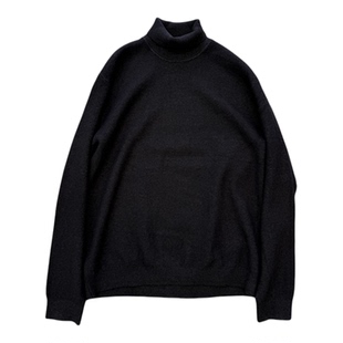 QFO冬季新款设计感高领加厚高领毛衣男潮流宽松休闲保暖套头上衣