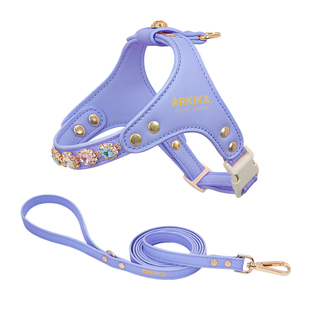 ARKIKA狗狗胸背牵引绳小型犬遛狗马尔济斯泰迪比熊雪纳瑞外出专用