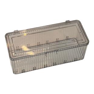 镭射票收纳盒大容量长方形吃谷好物谷子小卡片长条吧唧收纳盒透明