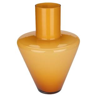 摩登主妇MONAZONE中古花瓶高级感桌面客厅摆件琥珀色花器乔迁礼物