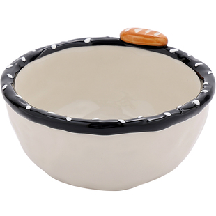 家用面包盘陶瓷分格早餐盘子高颜值水果盘精致汤碗个人专用沙拉碗