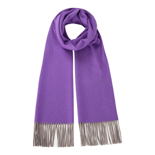 嫵WOO 【限时折扣】多彩双面异色水纹春秋披肩保暖百搭羊绒围巾