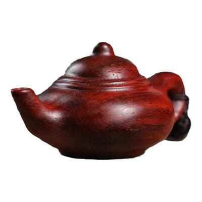紫檀木雕刻小茶壶把把壶手把件挂件小叶紫檀把把壶汽车后视镜挂件