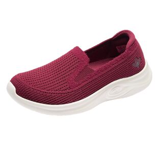 舒悦老人鞋女闰月轻便一脚蹬妈妈鞋中老年舒适防滑软底单鞋