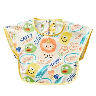 皇宠宝宝罩衣吃饭防水男女宝婴幼儿童辅食围兜反穿衣秋冬外穿洋气