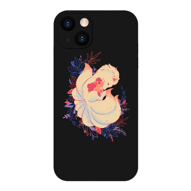 六尾九尾宝可梦手机壳适用于苹果iphone15promax玻璃oppo华为p60vivox100红米k70小米14全包防摔硅胶动漫
