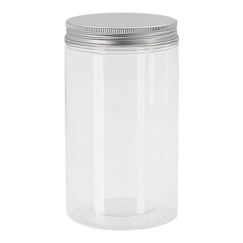 铝盖塑料罐PET食品级透明包装瓶带盖密封罐大口径加厚高端空瓶子