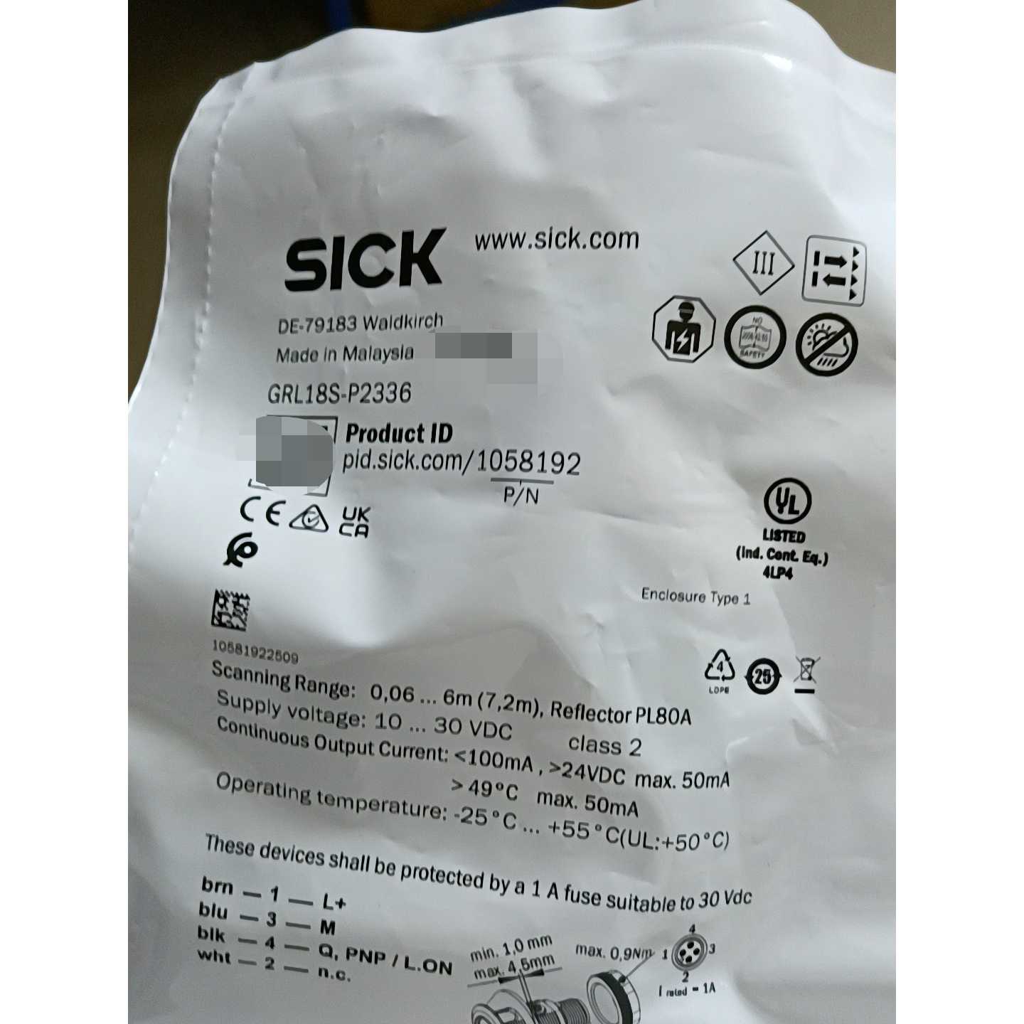 议价-SICK西克GRL18SP2336光电传感器马来西亚