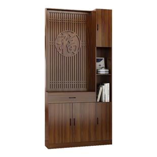 客厅隔断屏风玄关柜进门遮挡双面中式实木现代简约正对入户装饰门