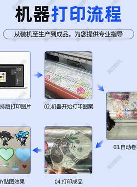 数码UV仿刺绣打印热转印纺织面料3d立体刺绣个性印花A3uv打印机器