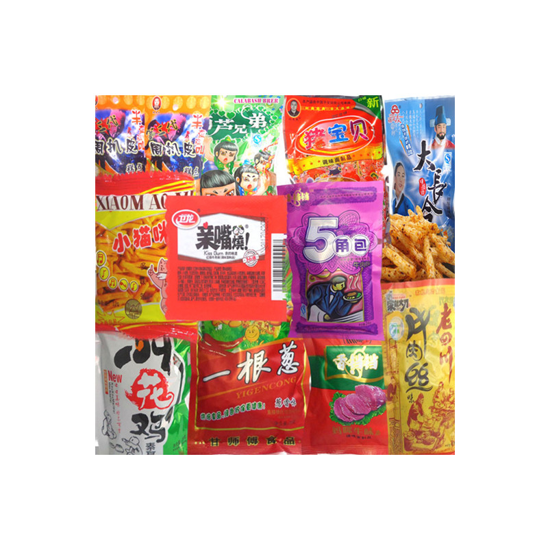 包邮辣条组合零食大长今猪宝贝周扒皮叫花鸡绿爽小福贵怀旧辣片